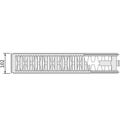 Сталевий радіатор, нижнє підключення, 22 тип, 300х500 мм (шт.) RAL 7024 PURMO