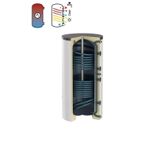 Бойлер непрямого нагріву Flamco Duo Solar 400 (білий) (з двома гладкотрубними т/о)