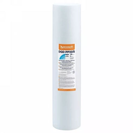 Двох градієнтний картридж Ecosoft 4.5″×20″зі спіненого поліпропілену, 20-5 мкм