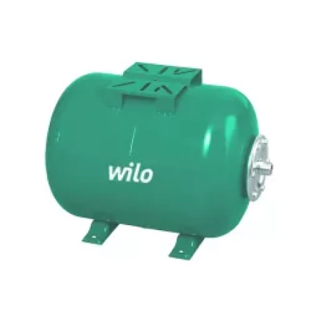 Гідроакумулятор 50 л Wilo-A ХВП, ГВП, 10/3,5 бар зелений горизонтальний