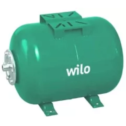 Гідроакумулятор 20 л Wilo-A ХВП, ГВП, 10/3,5 бар зелений горизонтальний