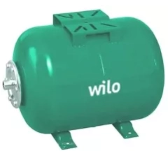 Гідроакумулятор 100 л Wilo-A ХВП, ГВП, 10/3,5 бар зелений горизонтальний