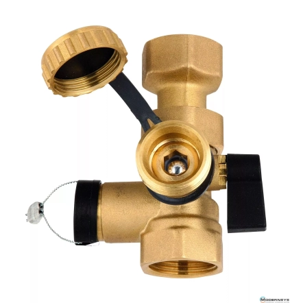 Клапан для підключення розширювальних баків 1"х1" з краном 3/4" KFE