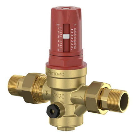 Редуктор тиску Prescor PRV 1/2'' для гарячої/холодної води  з інтегрованим фільтром грубої очистки