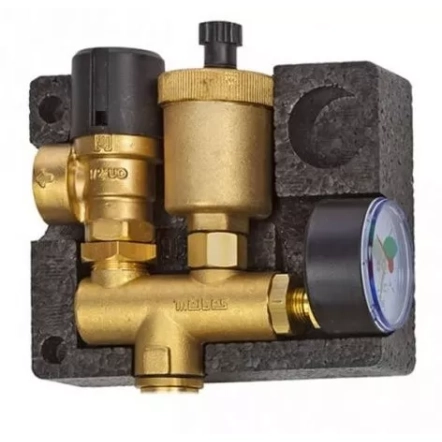 Група безпеки котла 85кВт 3бар 1/2" в ізоляції