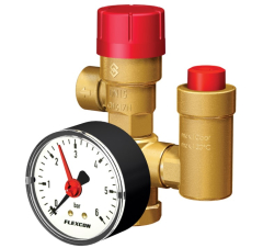 Група безпеки котлів до 60 кВт Flamco 3/4" 2,5 бар