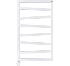 Електрична рушникосушка TERMA ZIGZAG,835x500 (soft 9016), підкл. Е1 ліве підкл + тен з рег. DRY