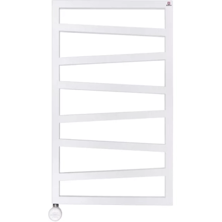 Електрична рушникосушка TERMA ZIGZAG,835x500 (soft 9016), підкл. Е1 ліве підкл + тен з рег. DRY