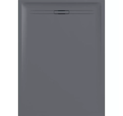 Душовий піддон прямокутний Geberit Sestra, 1200х800мм, штучний камінь, колір: Графіт / Поверхня зі сланцевою структурою