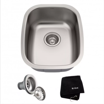 Кухонна мийка 381 х 470 х 178 мм Premier Kitchen, нержавіюча сталь  нижнього  монтажу