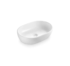 Раковина овальна 590x415x145, накладна, кераміка, білий, TOULOUSE Bathco