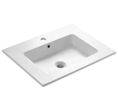 Раковина прямокутна 610x460x150, накладна, кераміка, білий, LIEBANA Bathco