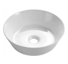 Раковина кругла 420x125, накладна, кераміка, білий, VOLTA Bathco