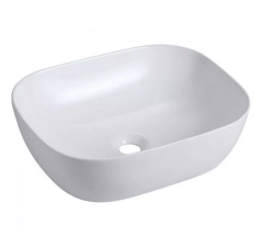 Раковина прямокутна 490x400x145, накладна, кераміка, білий, OLEA Bathco