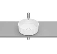 Inspira Round раковина-чаша, розмір 370x370 мм, з керамічною декоративною кришкою донного клапану ∅ 72 мм ROCA
