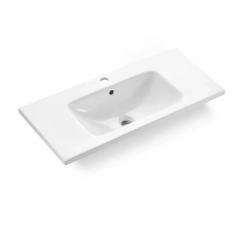 Раковина прямокутна 800x390x150, накладна, кераміка, білий, CALIFORNIA Bathco