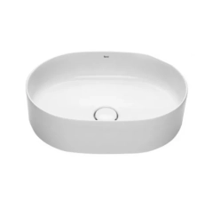 Inspira Round раковина-чаша, розмір 370x500 мм, з керамічною декоративною кришкою донного клапану ∅ 72 мм ROCA