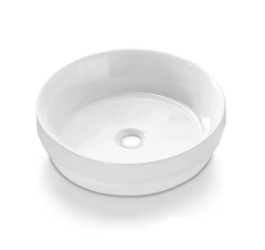 Раковина кругла 400x55, врізна зверху, кераміка, білий, BILBAO Bathco