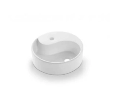 Раковина кругла 400x120, накладна, кераміка, білий, YIN YANG Bathco