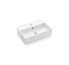 Раковина прямокутна 500x350x120, накладна/консольна, кераміка, білий, TURIN Bathco