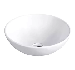 Раковина кругла 400x150, накладна, кераміка, білий, CERDENA BhD