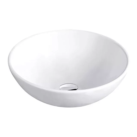 Раковина кругла 400x150, накладна, кераміка, білий, CERDENA