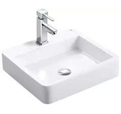 Раковина прямокутна 450x420x100, накладна/консольна, кераміка, білий, SOMAHOZ BhD