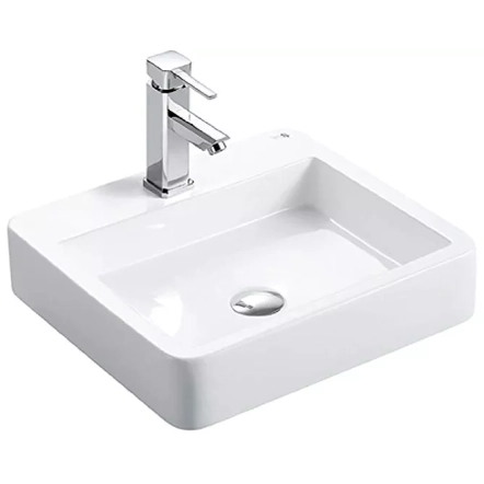 Раковина прямокутна 450x420x100, накладна/консольна, кераміка, білий, SOMAHOZ