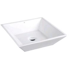 Раковина прямокутна 410x410x130, накладна, кераміка, білий, ELCHE BhD