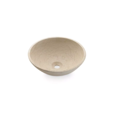 Раковина кругла 405x120, накладна, камінь, бежевий, CATANIA Beige