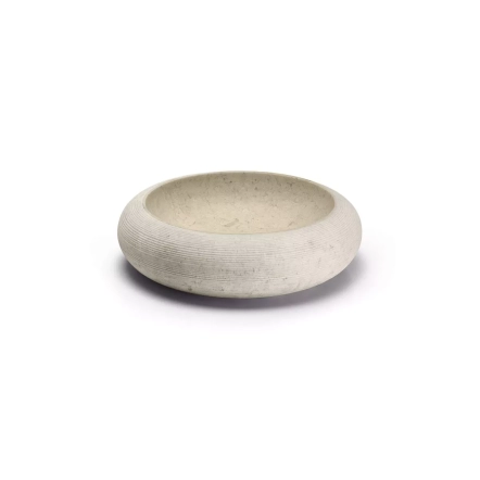 Раковина кругла 450x150, накладна, камінь, бежевий, FIJI Beige