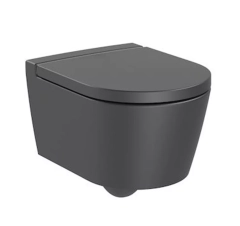 Inspira Round Rimless чаша підвісного унітазу, розмір 480х370 мм, колір: Onyx ROCA