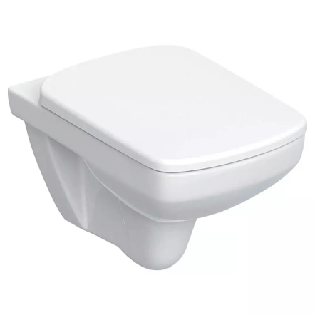 Унітаз підвісний Selnova Square, Rimfree, сидіння з кришкою, функція плавного опускання, швидкознімний механізм, колір: білий