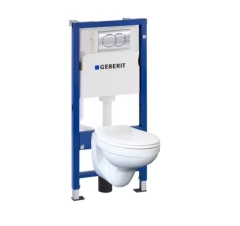 Комплект Duofix Pro 20: Інсталяційна система Geberit Delta для підвісного унітазу клавіша змиву  Delta01 хром  + унітаз Kolo Idol з сидінням Duroplast