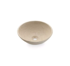 Раковина кругла 405x120, накладна, камінь, бежевий, CATANIA Beige