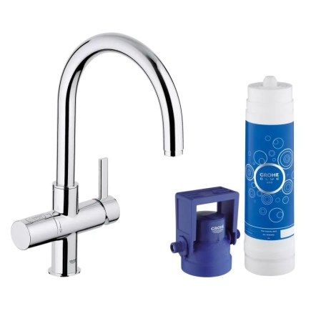 GROHE Blue Pure Змішувач для кухні, С-подібний вилив