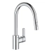 Змішувач для мийки з висувним аератором GROHE Eurostyle Cosmopolitan, високий виливши, хром