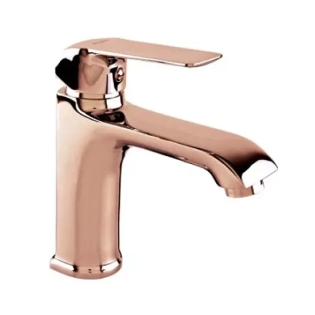 Змішувач для умивальника з донним клапаном AURORA ROSE GOLD