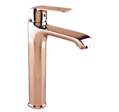Змішувач для умивальника з донним клапаном AURORA ROSE GOLD високий VALVEX Змішувач для умивальника з донним клапаном AURORA ROSE GOLD високий VALVEX